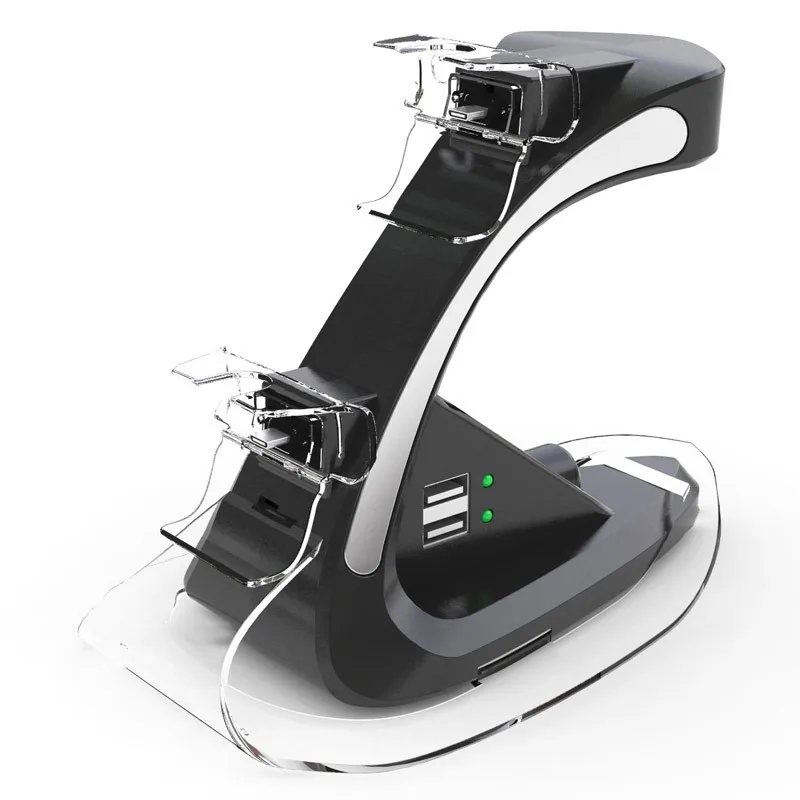 New PS4 Controller Charger LED Dual USB Charging Charger Dock Stand Cradle Docking Station for Sony Playstation 4 PS4 Consoles  (3)