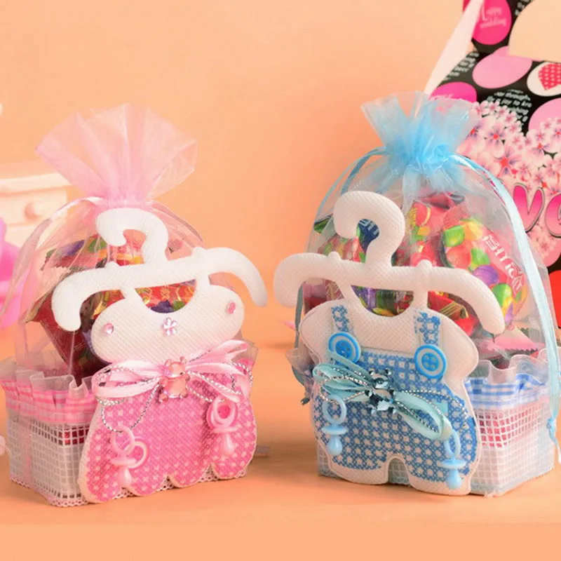 

12pcs Baby Shower Candy Gift Bags Event Party Supplies Decoration Cute Kid Paper Baptism Favors Gift Sweet Birthday Bag