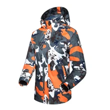 Direnjie весна и осень мужчины один слой Пеший Туризм Куртки Открытый Восхождение Кемпинг водонепроницаемый Рыбная Ловля Лыжная камуфляжная куртка