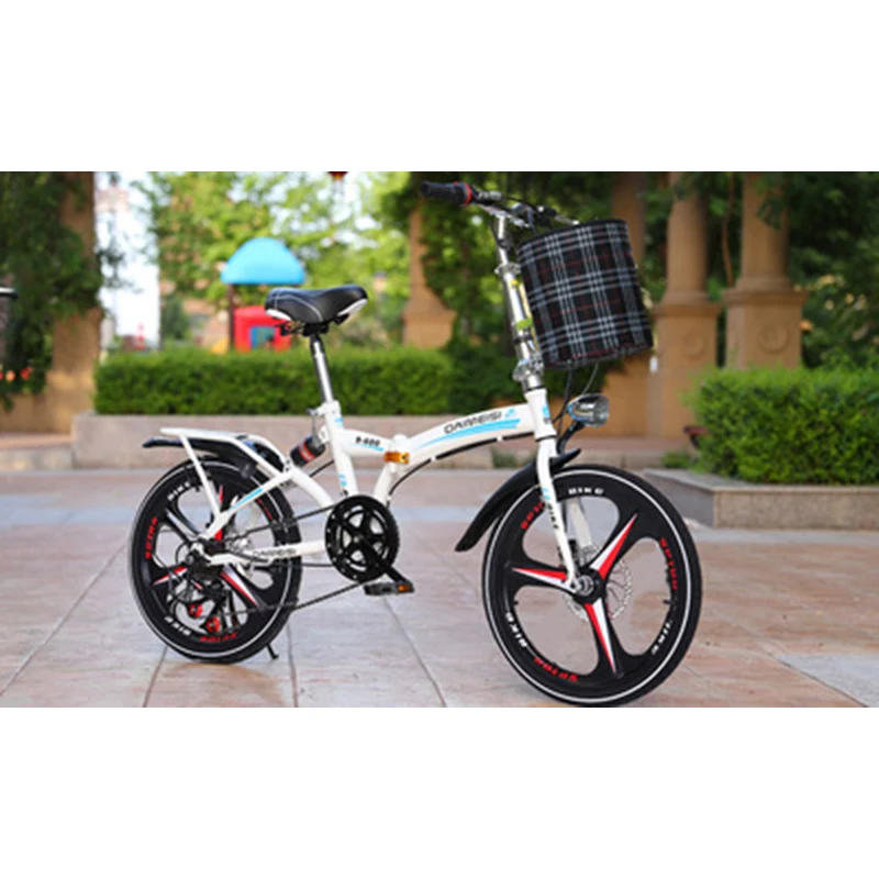 Folding Bike 20 Inch Speed Three-Knife Disc Brake Adult Men And Women Ultra-Light Students Carry a Small Bicycle
