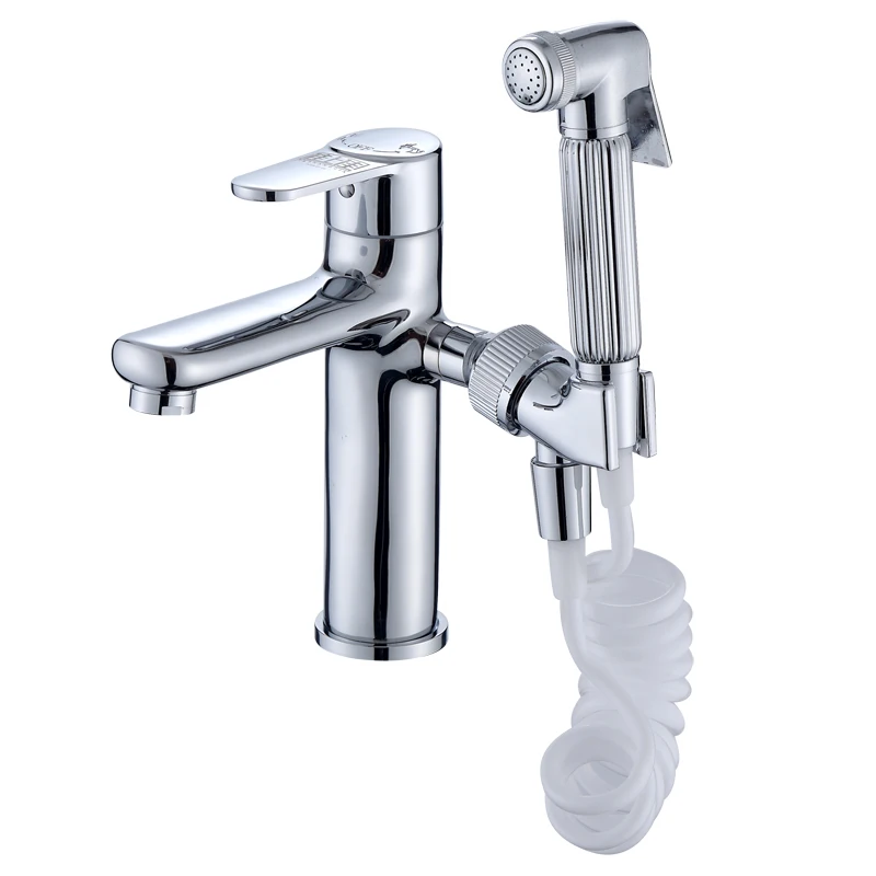 

Hot and Cold Copper Lead-free Multi-function with Hand-held Spray Gun Basin Pull Wash Basin Wash outlet Faucet