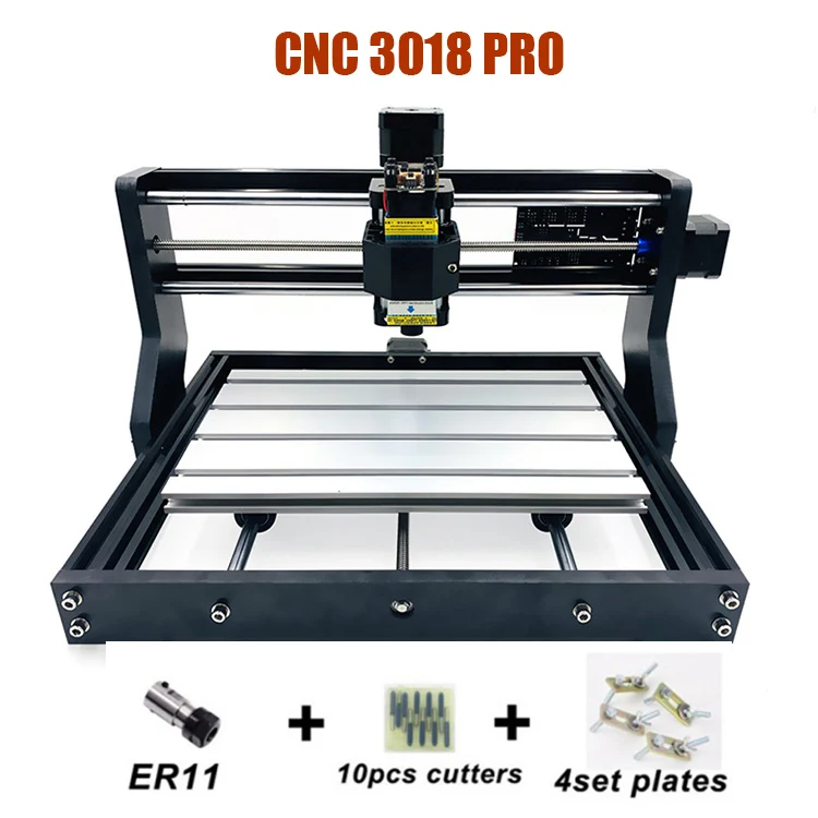 DIY фрезерный станок с ЧПУ 3018PRO 500 МВт/2500 мвт/5500 МВт 15 Вт лазерный гравер с GRBL - Цвет: without laser