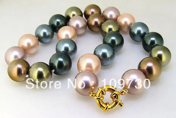 

Jewelry 002360 Big Mixcolor South Seashell Pearl Necklace Knotted Choker Pearl Necklace Fashion