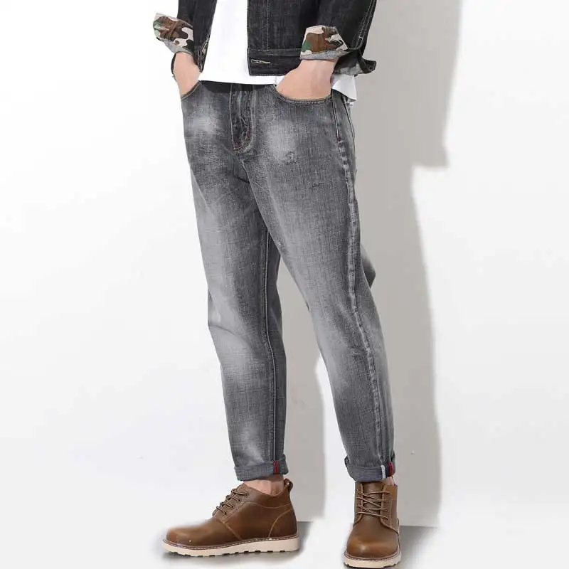 Fashion Mens Faded Gray Black Harem 