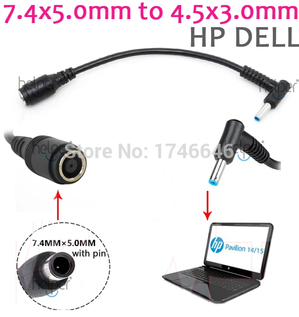 Ac Power Cord Charger Laptop Adapter Tip Connector Converter for Hp Pavilion Envy Dell Latitude XPS Vivobook Toshiba Satellite