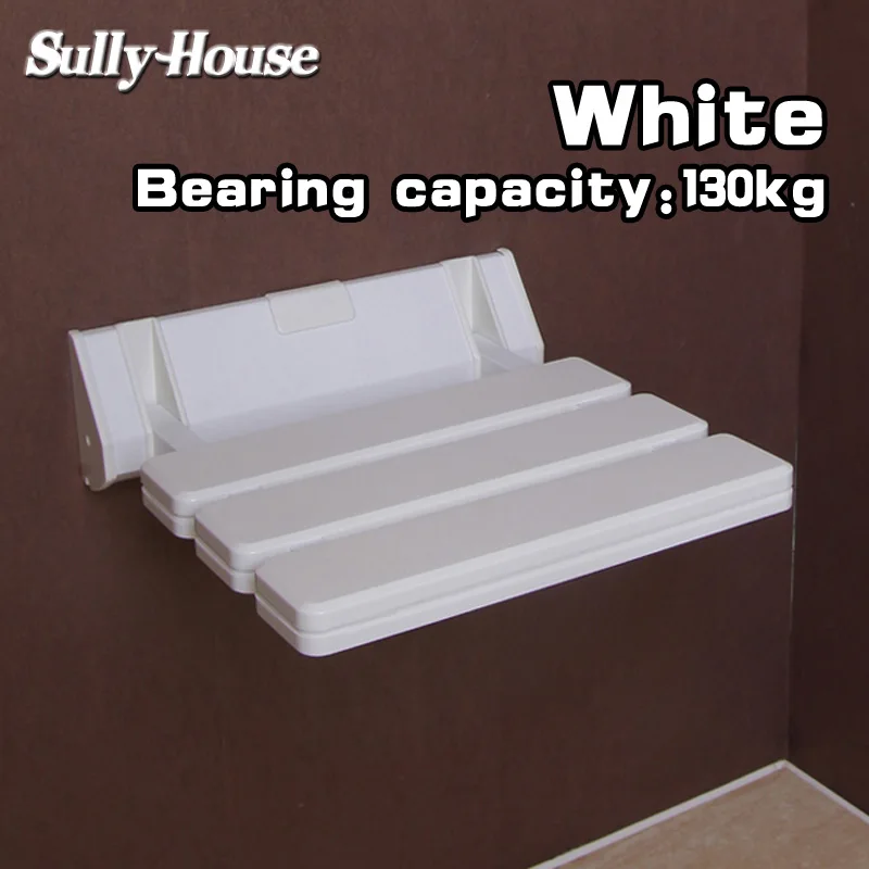 Салли дом противоскольжения душ Складной Сиденье, ванная комната Cadeira, настенный стул для пожилых людей, Туалет алюминиевый складной стул для душа - Цвет: White General