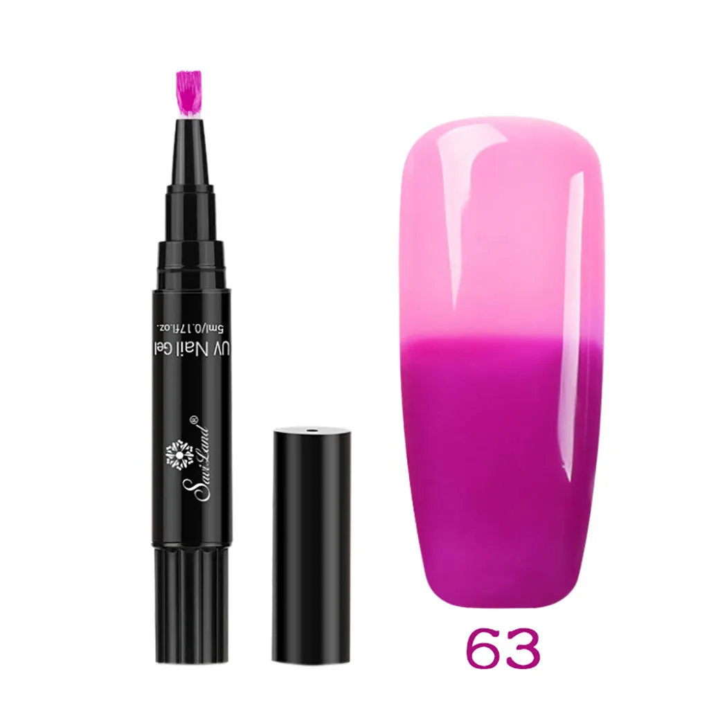 

nail art 1 Pc 3 In 1 Step Nail Gel Pen One Step Nail To Use UV Temperature Change Gel kit nail gel cosmetic art decorations 2019