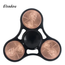 Elsadou ручной Спиннер Cent EDC ручной Спиннер креативная забавная игрушка металлический Спиннер для аутизма