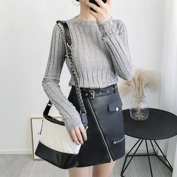 

2019 New Fashion Genuine Sheep Leather Skirt G26