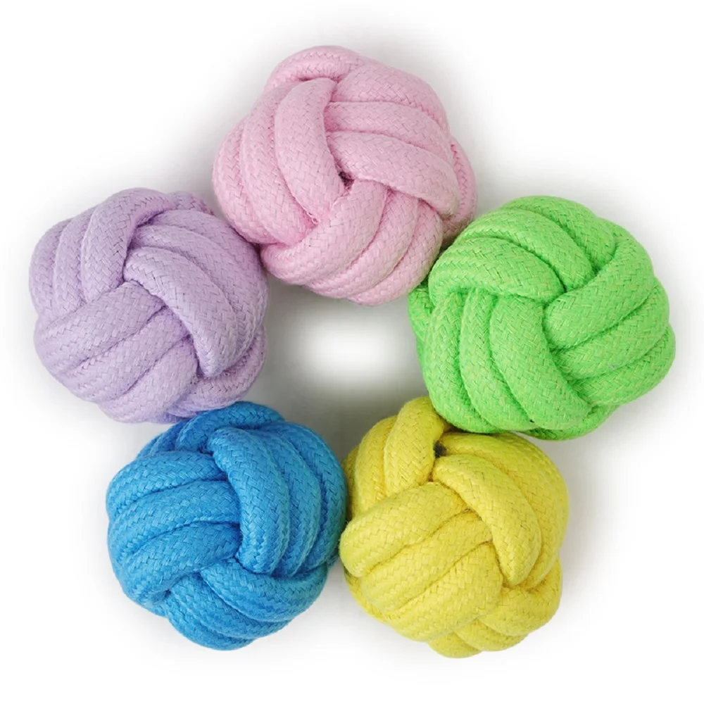 Dog Sisal Rope Weave Ball Toy Puppy Catch Chewing Teaser Play Rattle