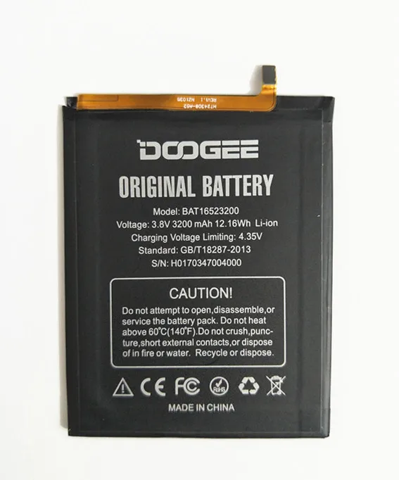 AZK 3 8 V 3200mAh BAT16523200 Сменный аккумулятор для Doogee Y6 C Y6C MTK6750 Octa Core мобильный телефон