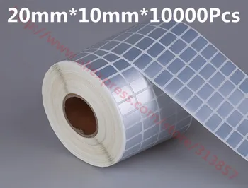 

100% new waterproof label paper tags 20 * 10mm * 10000Pcs matte silver PET scratch blank handmade sticker For Barcode Printers