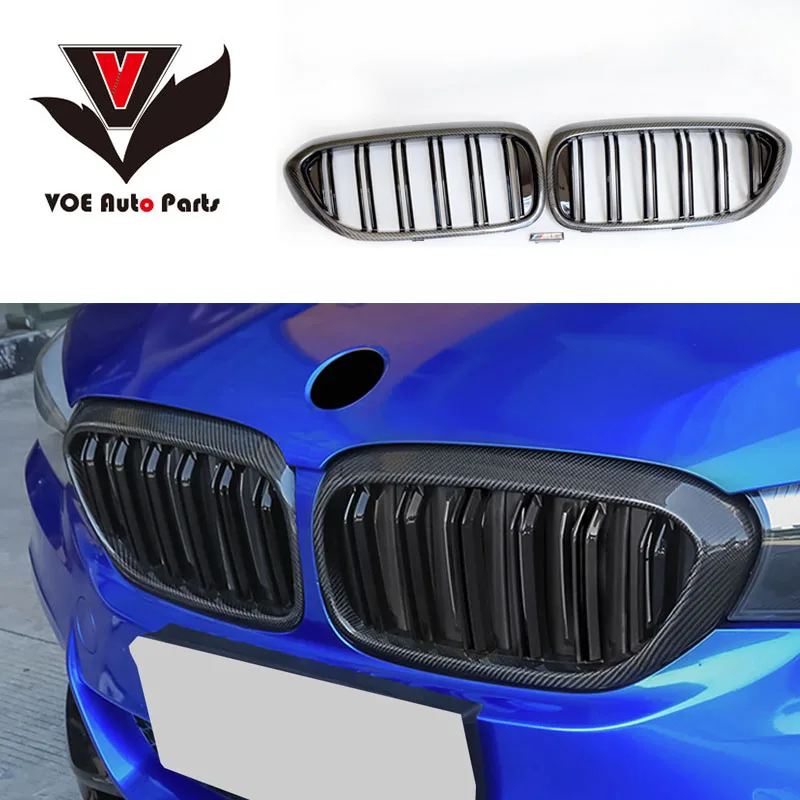 

G30 G31 M5-Style Carbon Fiber Gloss Black Car-styling Front Racing Grill Grille for BMW G30 G31 New 5 Series 2017 2018