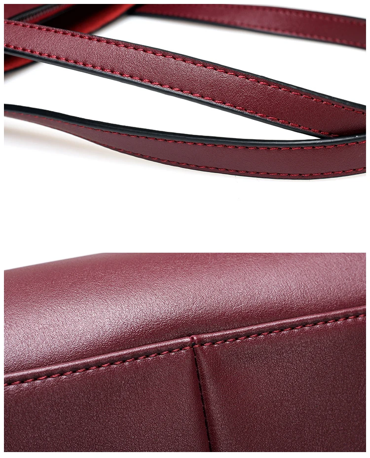 Women Handbag Genuine Leather Shoulder Bag Female Bags Cowhide portable shopping bag Vintage Large Capacity Tote Bolsos (15)