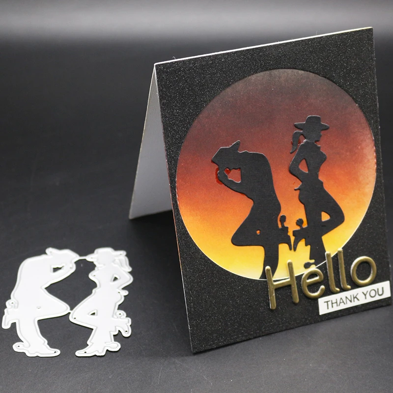 

Young Men and Women Metal Cutting Dies for Scrapbooking Photo Album Embossing DIY Paper Cards Making Decorative Stencil Craft