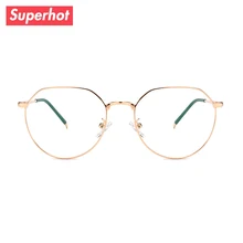 Модные Винтажные очки для мужчин и женщин, ретро металлические оптические очки, голубые световые блокирующие очки для глаз