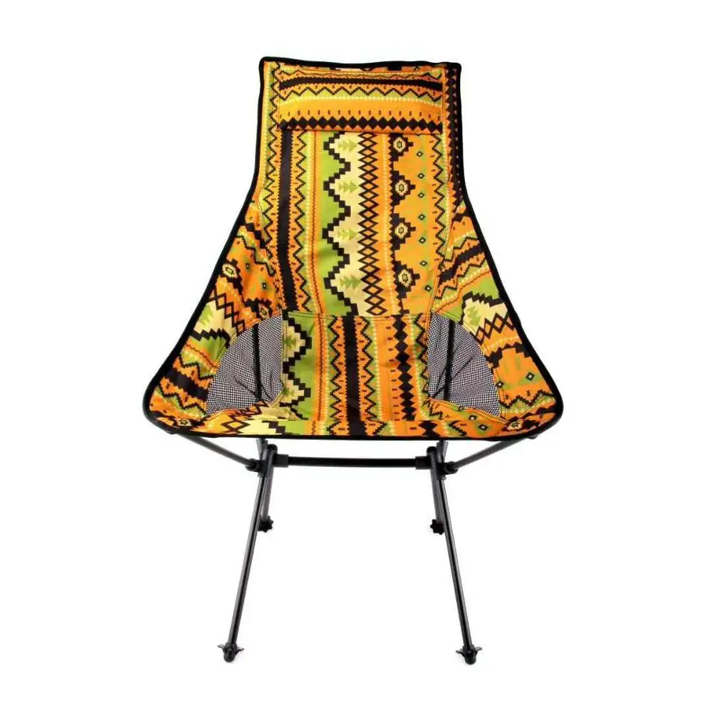 Ultra-Light Outdoor Folding High Back Chair High Load Aluminum Alloy Chair Camping Portable Beach H