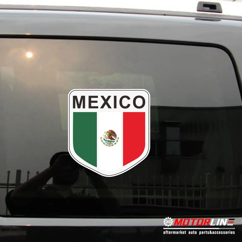 

Flag of Mexico Mexican Decal Sticker Car Vinyl Reflective Glossy shield b pick size high quality
