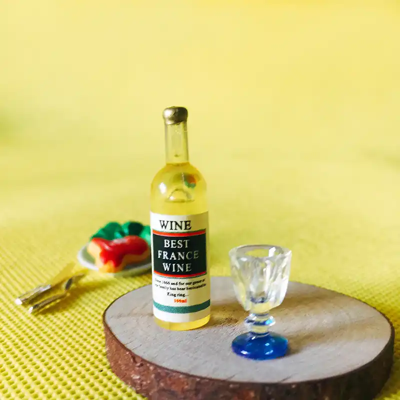 1 pcs azul do vidro de vinho/miniaturas louça/bonito/fada do jardim gnome/musgo terrário decoração/bonsai /casa de boneca decoração/diy suprimentos