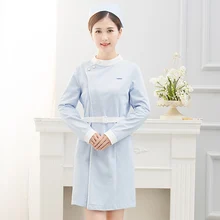 Больница с длинными рукавами туника медсестры униформа салон красоты спа Униформа медицинская униформа для женщин бесплатный логотип на заказ