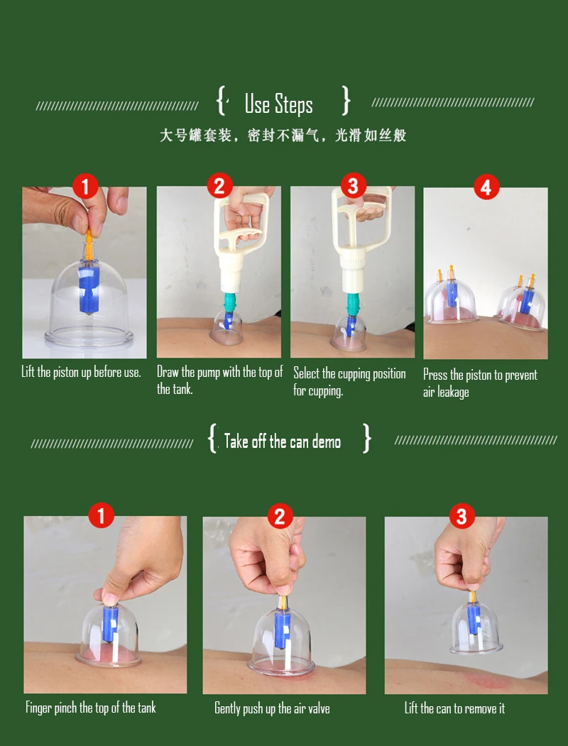 24 Cups Massage Vacuum Cupping Set Magnetic Aspirating Cupping Cans Acupuncture Massage Suction Cup Chinese Massage Kit-7