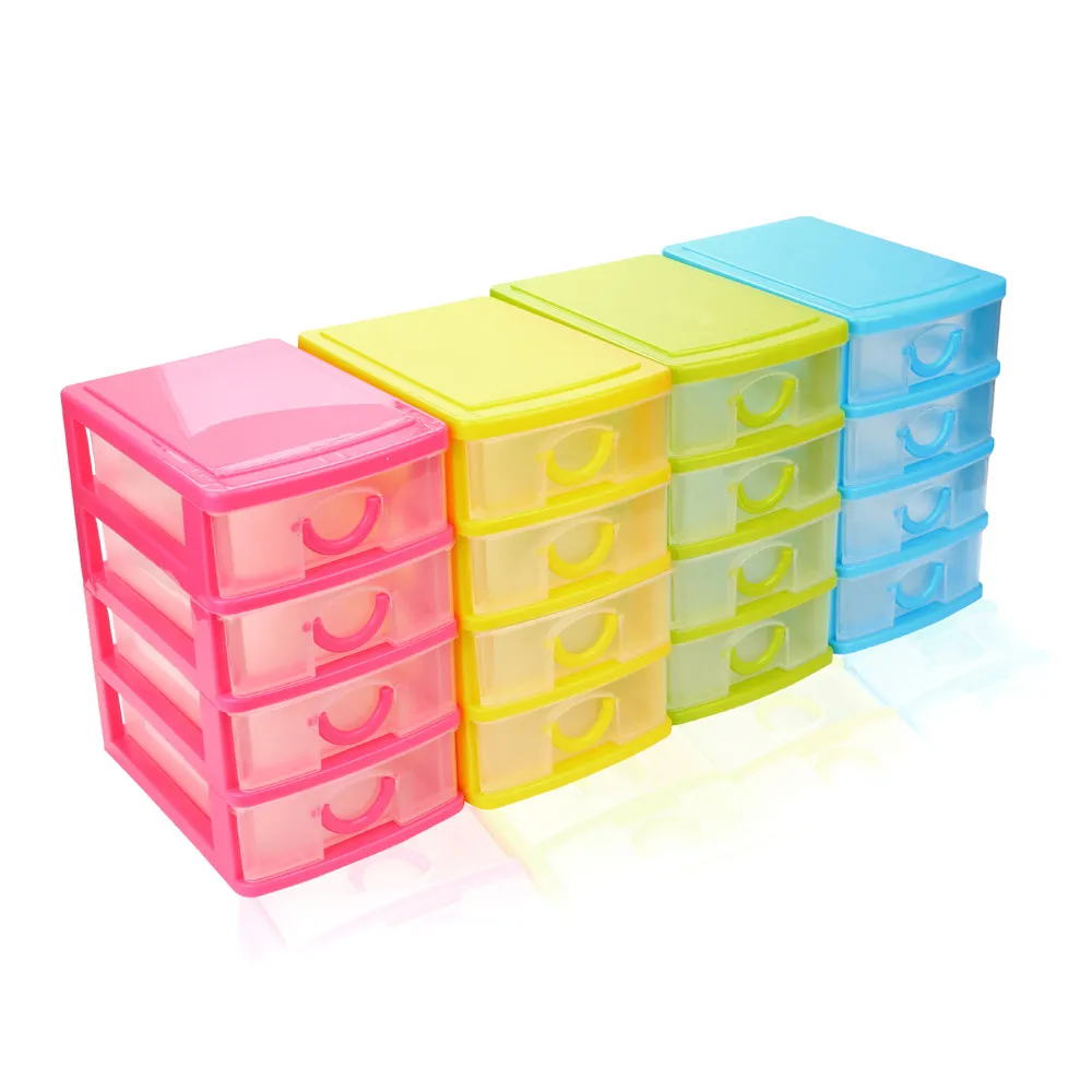 مصغرة سطح المكتب درج دائم البلاستيك أشتات حالة مربع الأجسام الصغيرة الأثاث المنزل منظمة y328