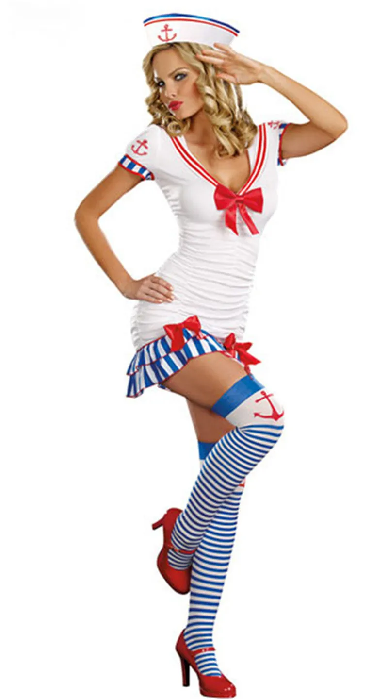

Woman Navy Sailor Cosplay Uniform Sexy Fancy Dress