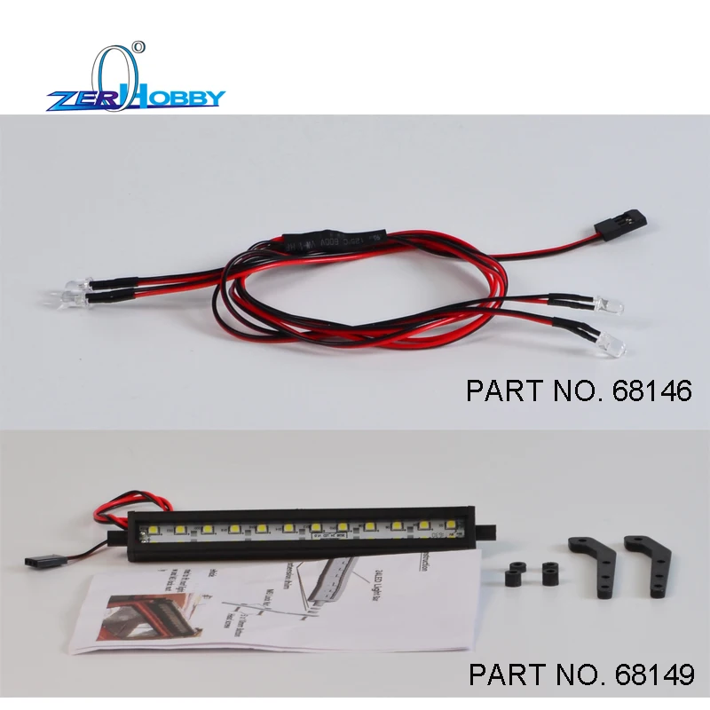 

HSP RC CAR SPARE PARTS ACCESSORIES BUMPER LED LIGHT KIT SET AND LED LIGHT BAR SYSTEM FOR HSP 1/10 ROCK CRAWLER MODEL 136100