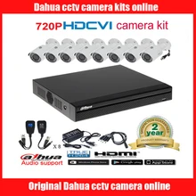 Dahua 720 P DH-HAC-HFW1100S Водонепроницаемый ночного видения круглая ИК камера CVI с H.264 8CH CVI DHI-XVR4108HS Камера комплект