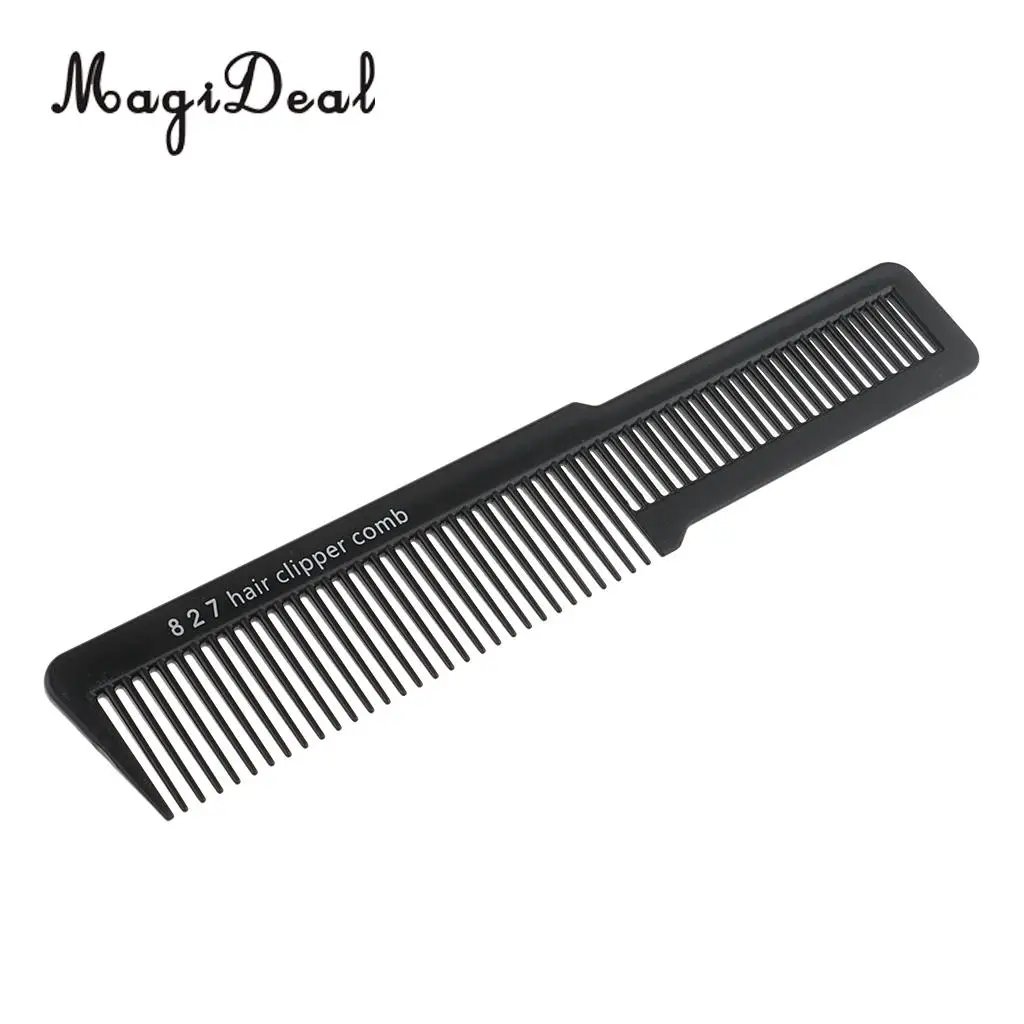MagiDeal Professional Flat Top Stylist Salon Hairdressing Comb Anti-static Barber Clipper Cutting Hair Comb Black
