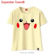 Унисекс Повседневное футболка каваи Пикачу Jigglypuff Сквиртл Топы студент школьные рубашки женские девочек Harajuku Стиль Милая футболка