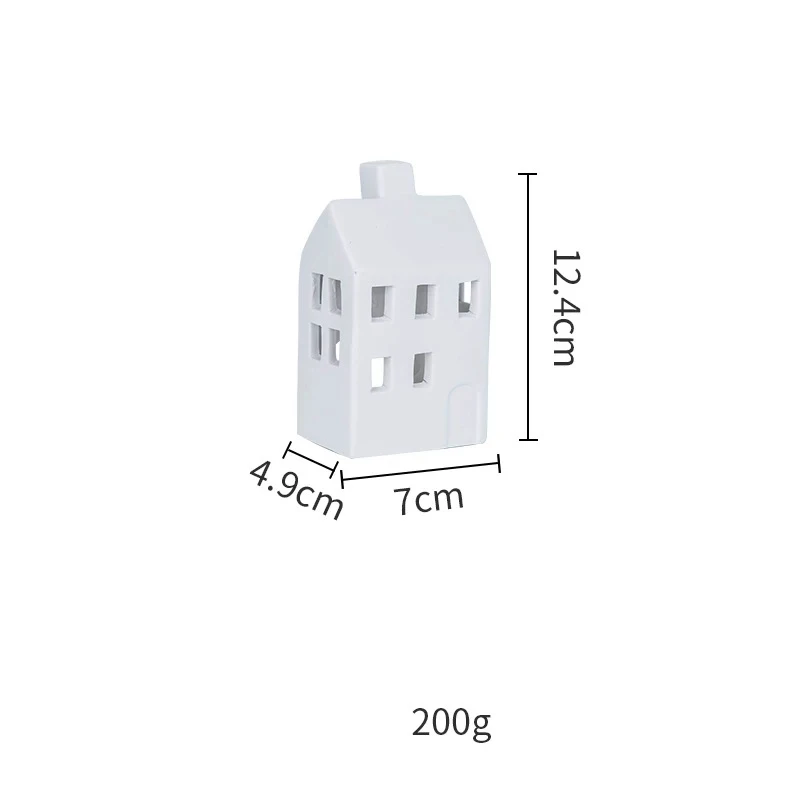 Скандинавский керамический подсвечник, креативный подсвечник в форме дома, романтичный подсвечник при свечах, праздничный реквизит, украшение для дома, свадьбы, вечеринки - Цвет: B