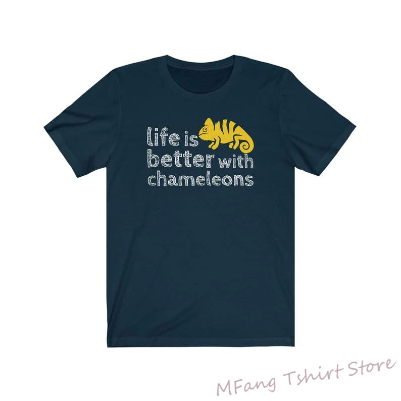 

Chameleon Lovers T-Shirt Gift for Pet Chameleon Owners Men UNISEX TEE 100% cotton funny print tshirt men women shirts