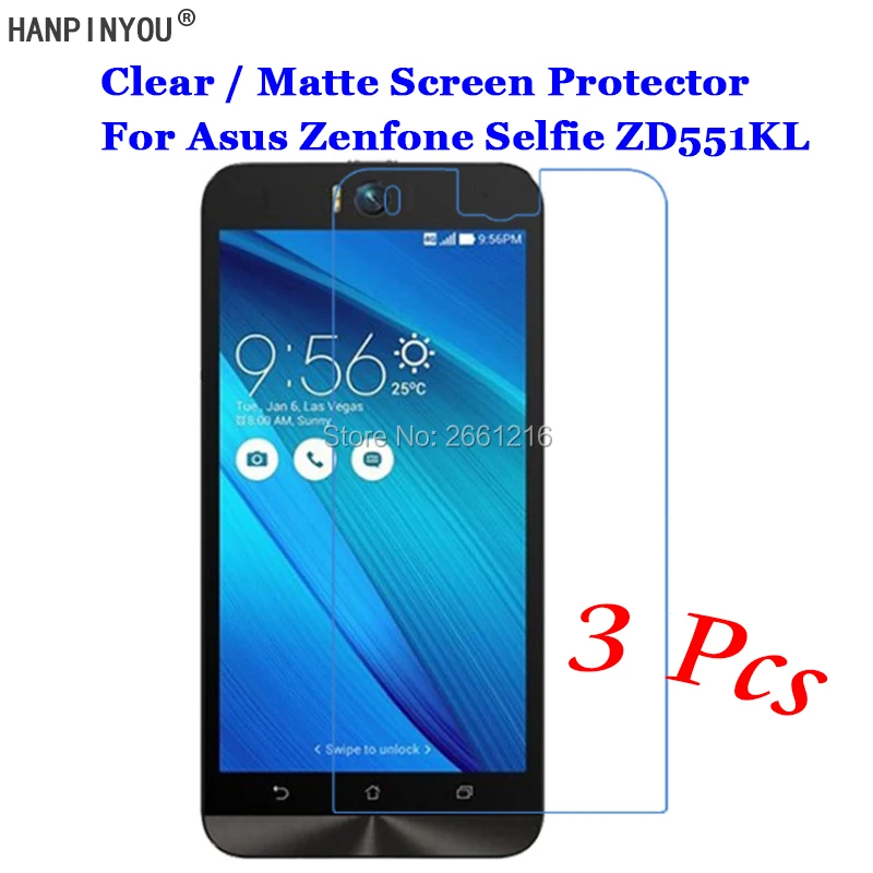 3 шт./лот для Asus Zenfone Selfie ZD551KL 5 &quotновый HD прозрачный/антибликовый матовый передний