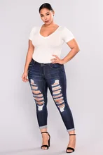 Skinny Jeans Women Plus Code Denim Holes Destroyed Knee Pencil Pants Casual High Waist Trousers Stretch Ripped Jeans Plus Size Skinny Jeans Women Plus Code Denim Holes Destroyed Knee Pencil Pants Casual High Waist Trousers Stretch Ripped Jeans Plus Size