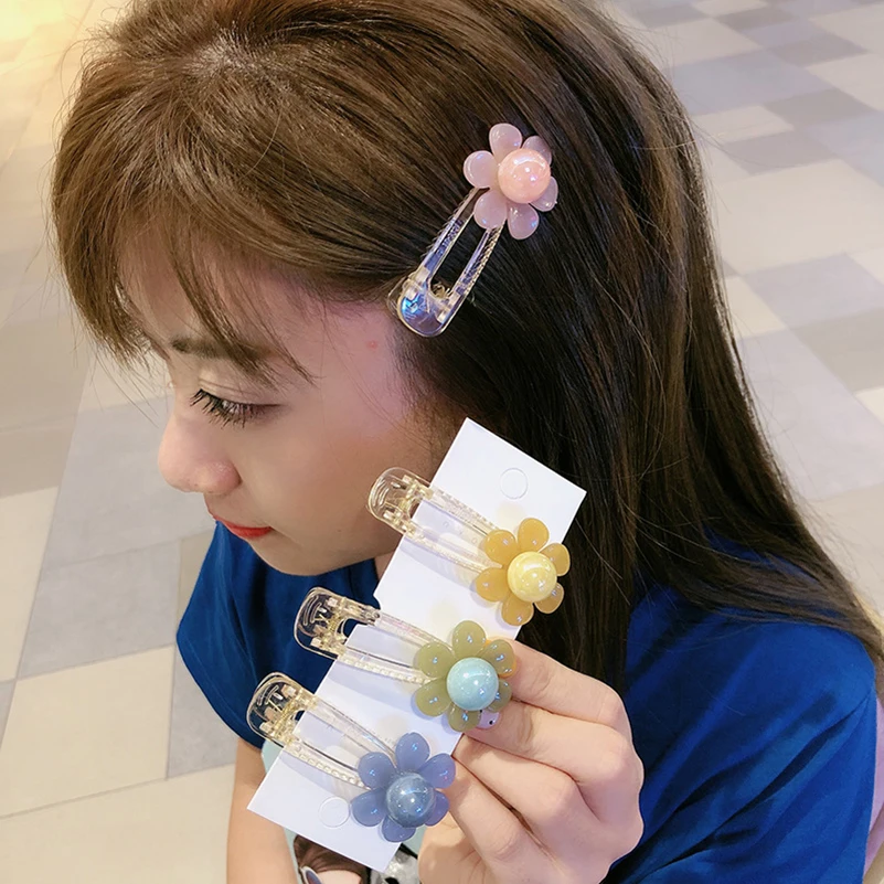 

1pc 2019 Color Barrette Girls Hairpins Flower Cute Cartoon New Fashion Children Hair Clips Womens Hair Accessories For Ladies