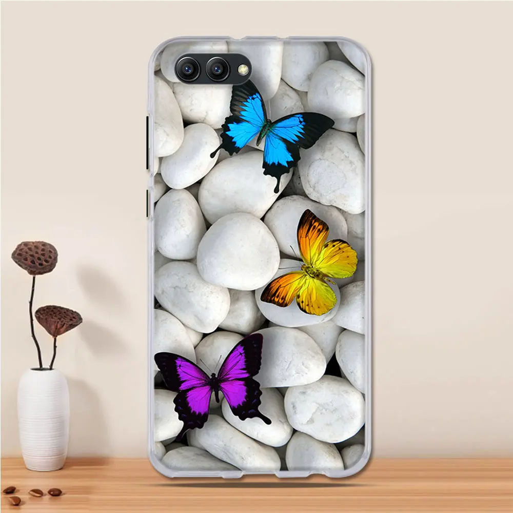 Силиконовый чехол для Huawei Honor 10 мягкая задняя крышка из ТПУ телефона Etui защитный с