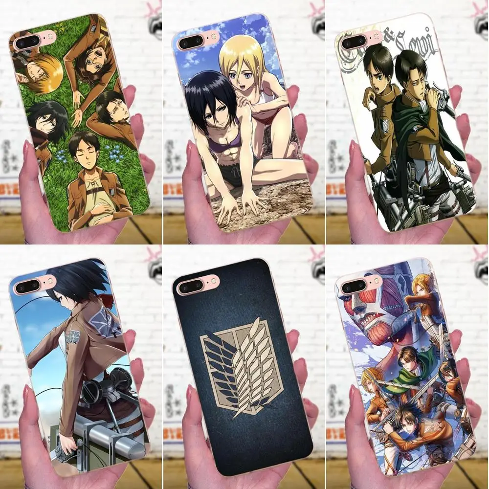 

Coque Phone Case Transparent Soft Anime Attack On Titan Eren Levi Mikasa For Xiaomi Redmi Note 2 3 3S 4 4A 4X 5 5A 6 6A Pro Plus
