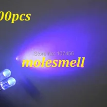 500 шт, толщина 3 мм, без бортов фиолетовый светодиодный лампы 3 ММ ультрафиолетовый круглый светодиодный светильник водный яркий светодиодный