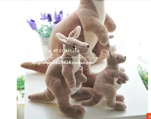 lovely plush kangaroo toys cute stuffed kangaroo monther&baby high quality birthday gift about 25cm
