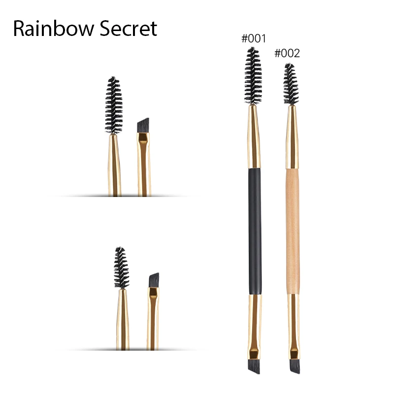 

2 in 1 Eyebrow Brush Makeup Double-headed Eyebrow Brush Eyelashes Curler Volume Tool pincel maquiagem professional