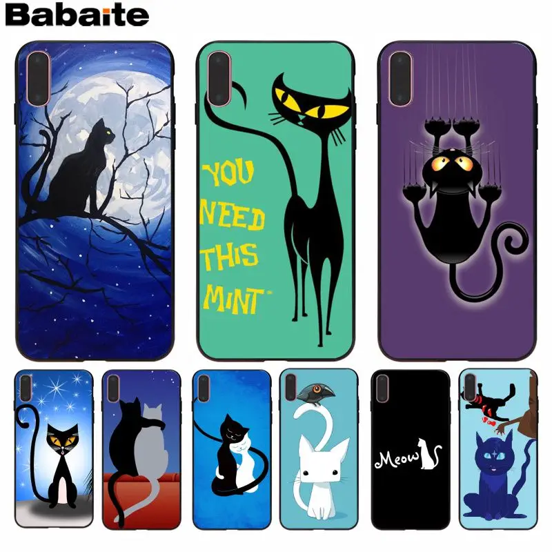 

Babaite Art Animal Cat Soft Silicone TPU Phone Case Cover Shell for Apple iPhone 8 7 6 6S Plus X XS MAX 5 5S SE XR Cellphones