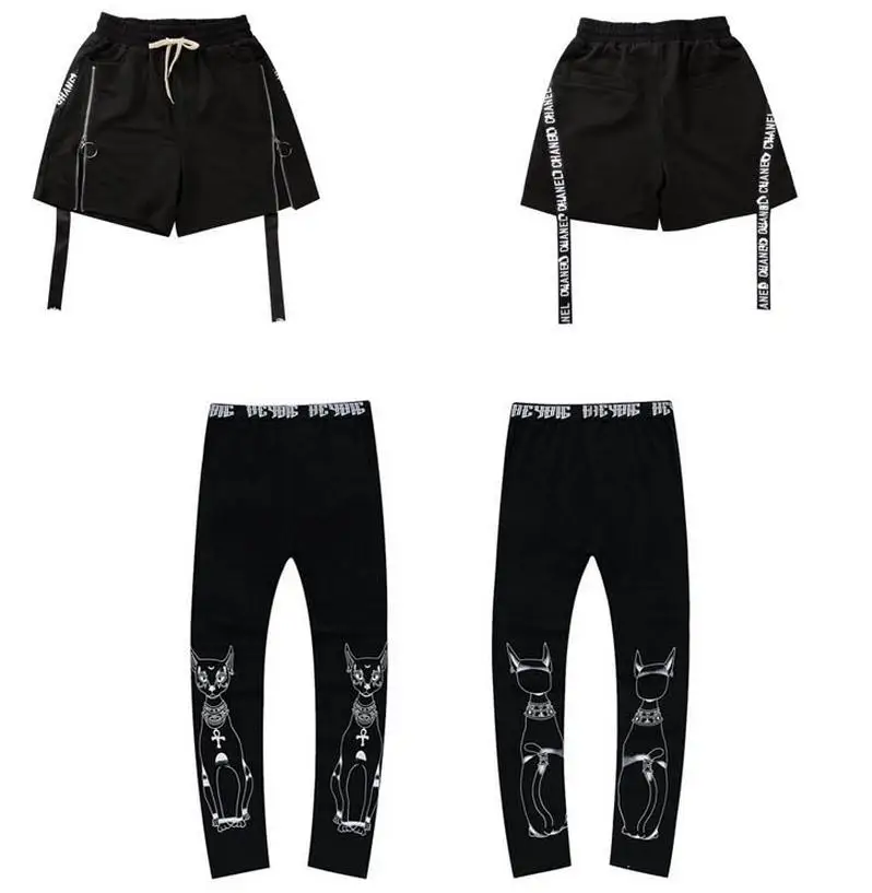 Fashion Street Wear Summer New Men Shorts Side Ribbon Cross Drawstring Hip hop Street Dance Men Summer Running Bodysuit Leggings7