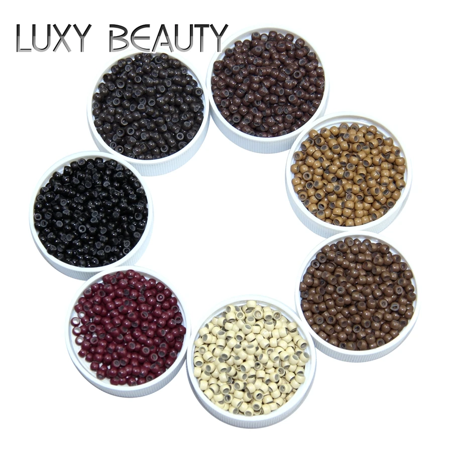 500pcs Silicone Hair Beads Nano Ring Micro Beads Fashion Salon Hairstylist Dreadlock Hair Extension Tools 8 Colors