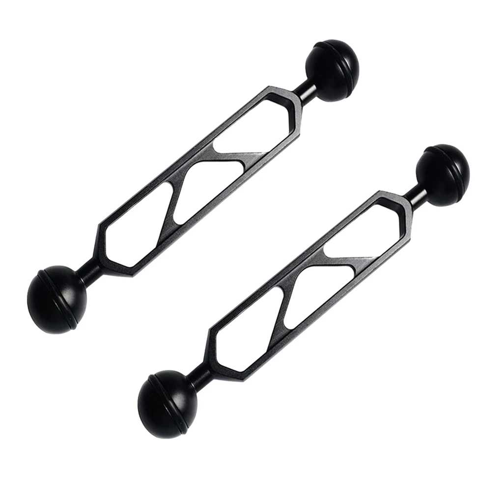 Pack of 2 Pieces 6'/ 15.24cm Double 1' Ball Arm for Connecting Strobe/Video Light to Underwater Housing Tray/Handle 