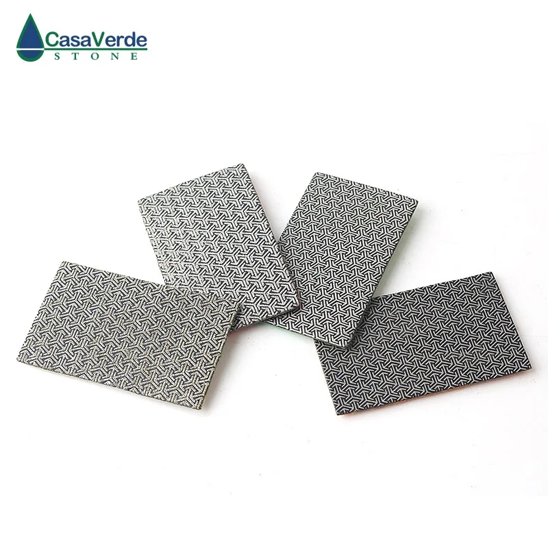 Electroplated 90* 55mm hand polishing pads for stone diamond abrasive pads