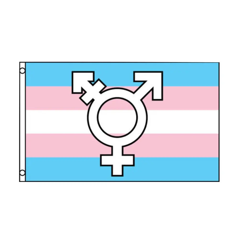

Rainbow Transgender Symbols Pride Hag UV-resistant Gyes Long Lasting Color Banner Flag 4