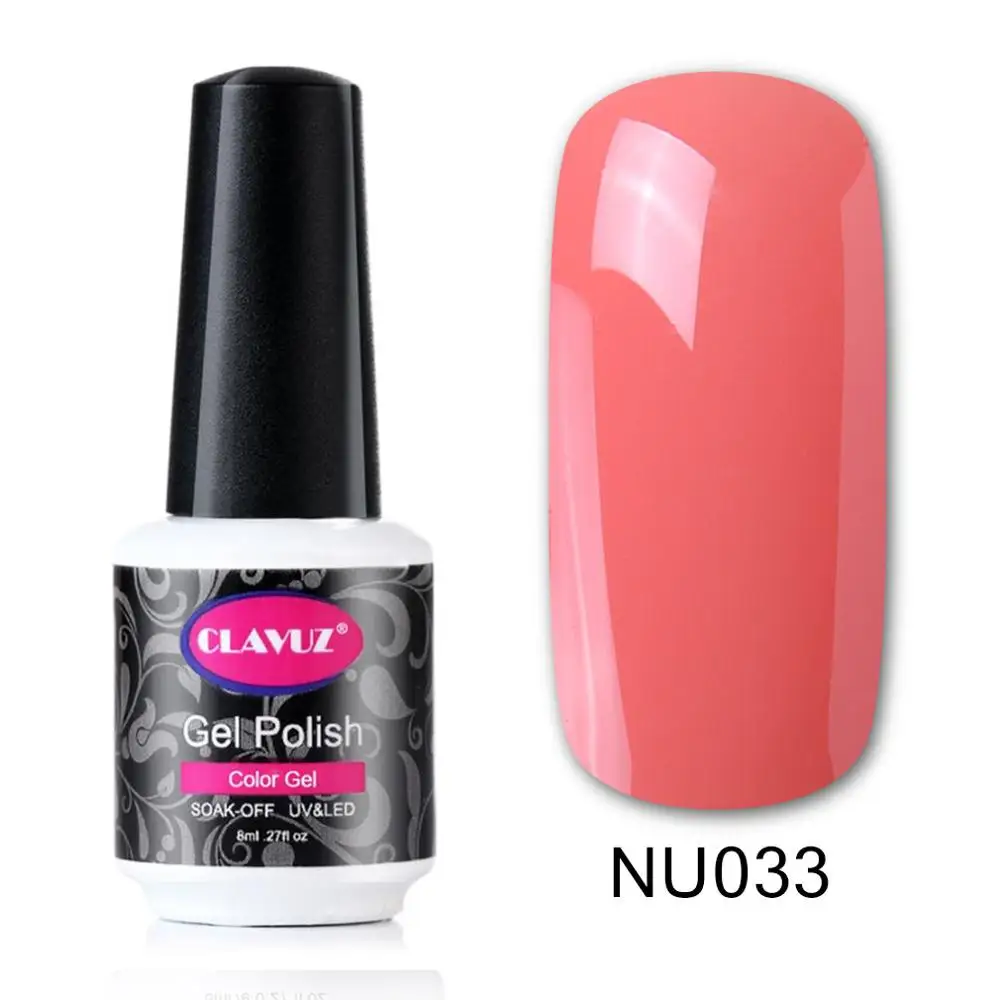 CLAVUZ Nude Platinum Led УФ-гель для ногтей стеклянная бутылка Блестящий Гель-лак для ногтей Гибридный Полупостоянный эмалевый гель для краски - Цвет: 033
