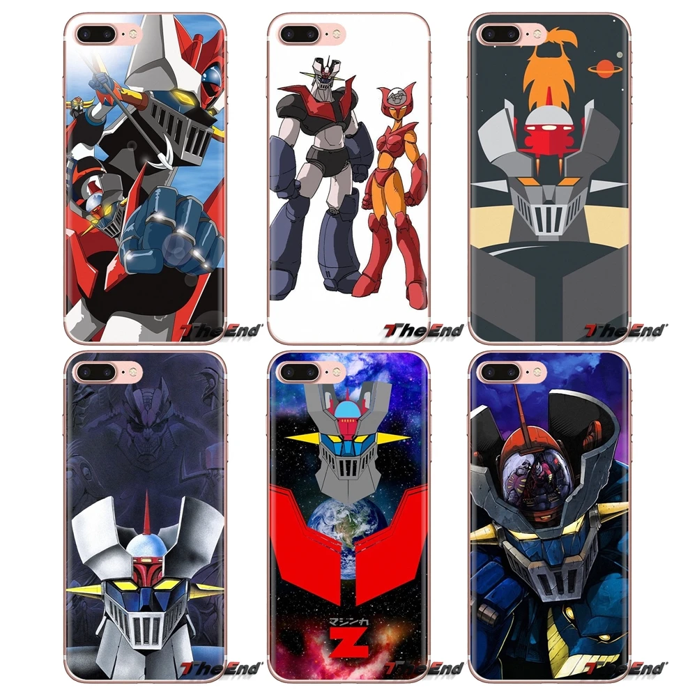 

cartoon Mazinger Z Soft Transparent Shell Covers For Samsung Galaxy S3 S4 S5 Mini S6 S7 Edge S8 S9 S10 Plus Note 3 4 5 8 9