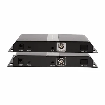 

New SDI Extender over single Optical Fiber up to 20Km SDI HDbitT Extender With IR TX and RX With Power Supply